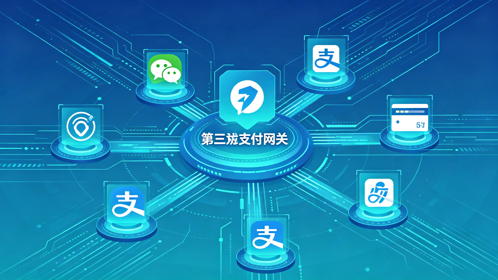 主流第三方支付通道架构示意图 主流第三方支付通道架构示意图